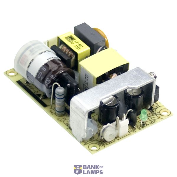 EPS-35-15 switching power supply, open-frame, 36W, 15V, 2.4A, MEAN WELL image 1
