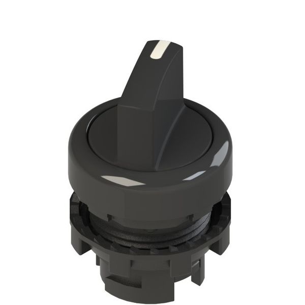Short handle selector, 2 positions black with marking image 1