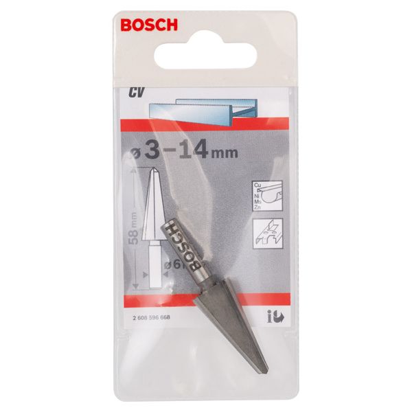 Sheet metal cone bit, cylindrical 3-14 mm, 58 mm, 6 mm 1 pcs. image 3
