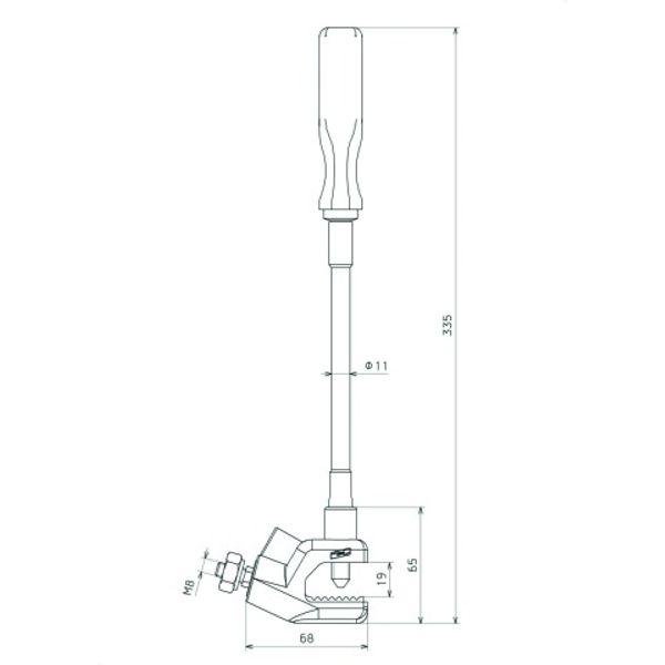 Earth clamp w. flex. adjust. handle f. earth cable connection of EaS d image 2