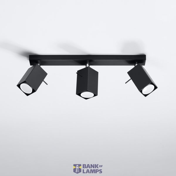 CEILING LAMP MERIDA 3 BLACK GU10 3X40W IP20 image 4