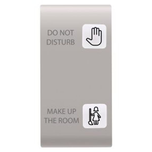 REPLACEABLE BUTTON KEY FOR PUSH-BUTTON PANEL - HOTEL SOLUTION - 2 LENSES - DND+MUR - 1 MODULE - NATURAL BEIGE - CHORUS image 1