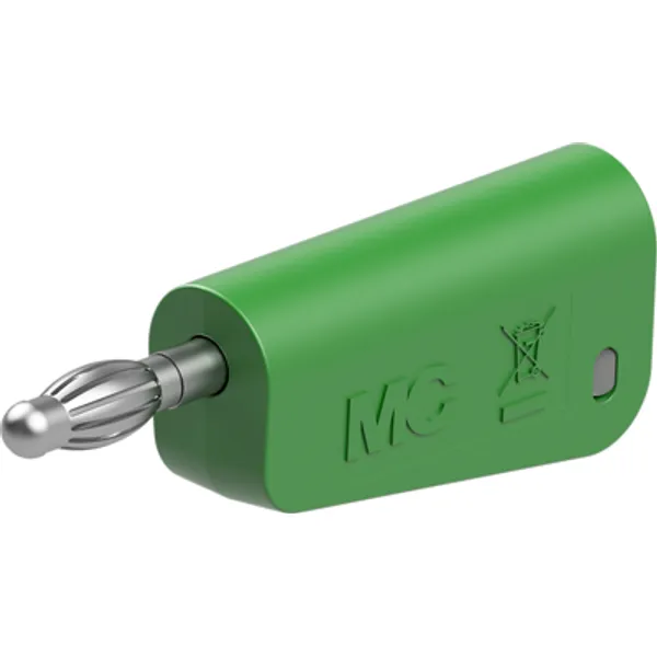 4 mm plug, solder connection, 2.5 mm², green, 64.1042-25 image 1