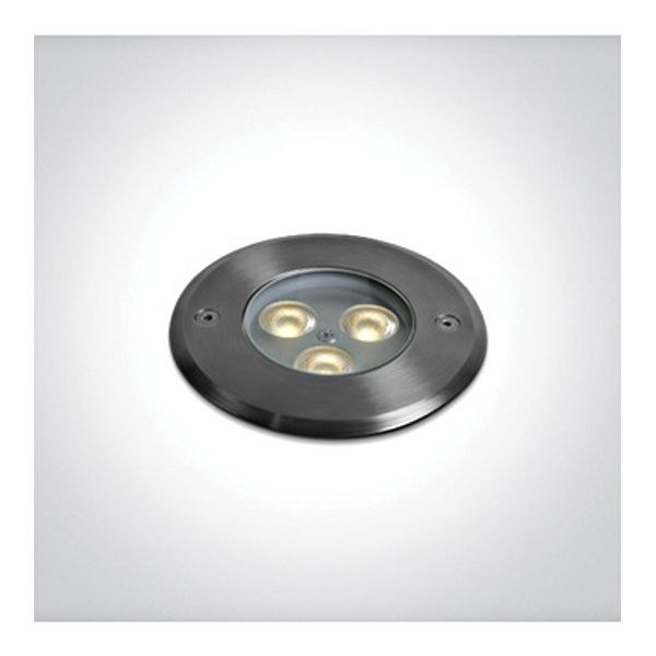 69076A/W SS316L IP67 INGROUND 3x1W WW 24V DC LOW DEPTH image 1