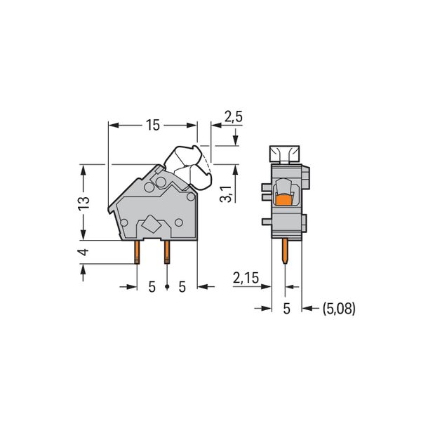 Stackable PCB terminal block push-button 2.5 mm² black image 7