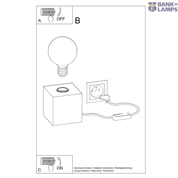 ARIZ CONCRETE DESK LAMP E27 1X60W IP20 image 3