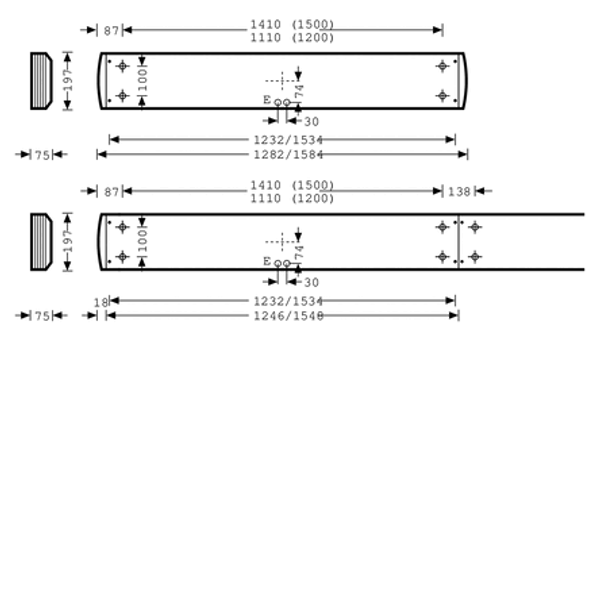 Surface-mounted luminaire Atirion Reflector White ET 38W 4700lm asymmetric Wide (AW) IK02 3 SDCM image 1