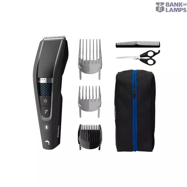Philips | Series 5000 Beard and Hair Trimmer | HC5632/15 | Cordless or corded | Number of length steps 28 | Step precise 1 mm | Black image 1