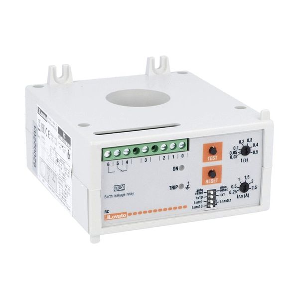 Earth leakage relay with 1 operatin threshold, compact panel mount. CT incorporated, 24-48VAC/DC image 1