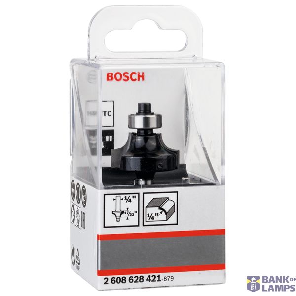 Rounding over bit, 1/4", R1 6.3 mm, D 25.4 mm, L 13.2 mm, G 54 mm image 2