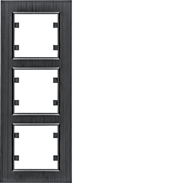 LUMINA PASSION 3-fold vertical frame, black aluminium image 1