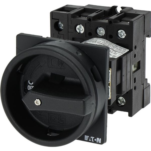 P1-25/V/SVB-SW/N Main switch, P1, 25 A, rear mounting, 3 pole + N, STOP function, With black rotary handle and locking ring, Lockable in the 0 (Off) position image 5