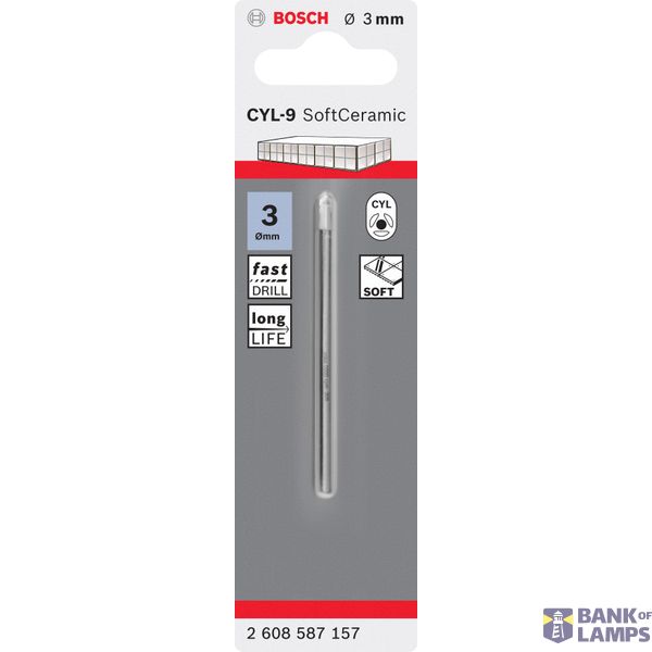 Tile drill bit CYL-9 Ceramic 3 x 70 mm image 2