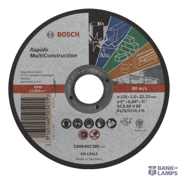 Rapido Multi Construction straight cutting disc ACS 60 V BF, 125 mm, 1,0 mm image 1