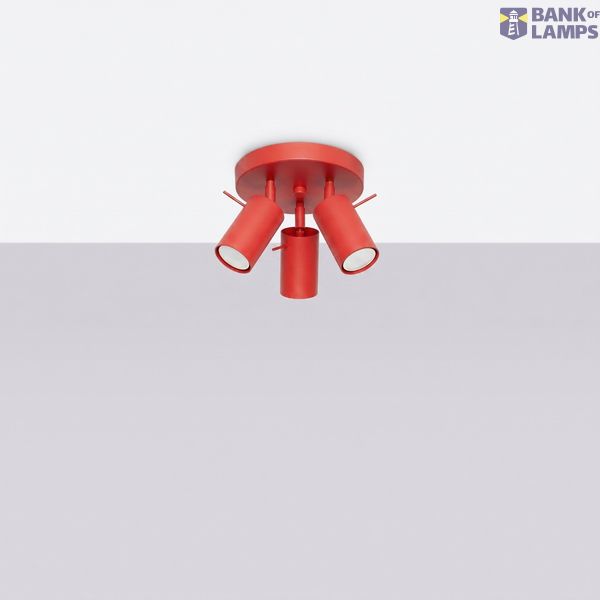 Ceiling lamp RING 3P red image 9