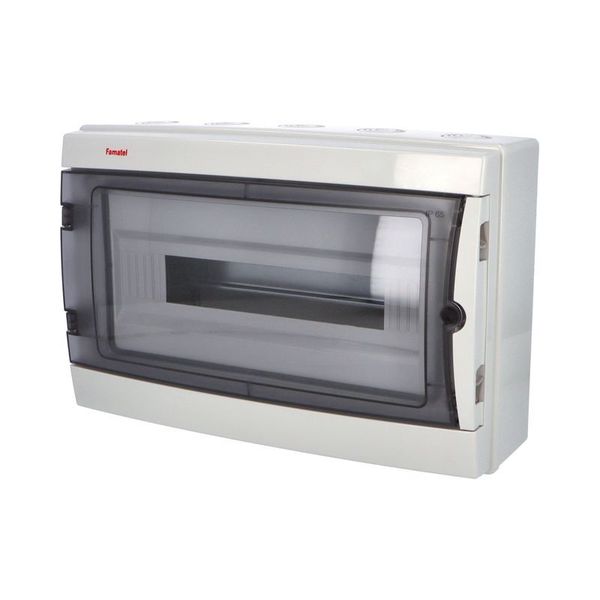 Cabinet ACQUA 3918-TTB, 18TE, 274x426x131mm, transparent plastic door, IP65 image 2