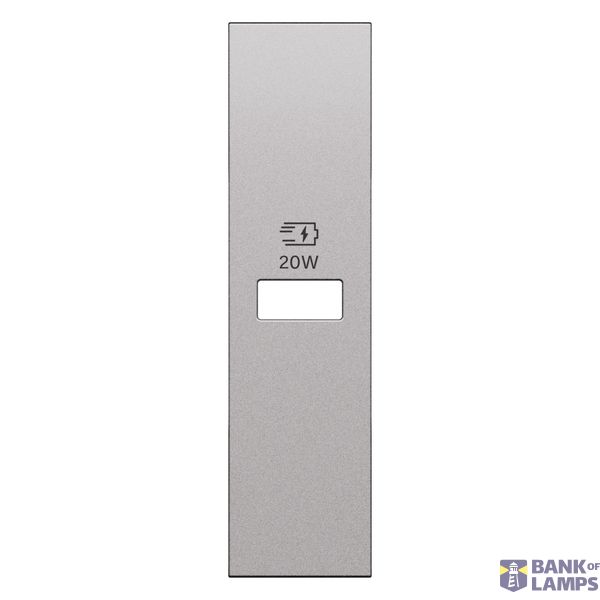 L.NOW - 1USB CHARGER COVER 1M STEEL image 1