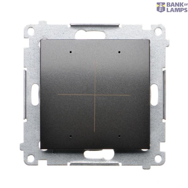 Electronic 4-fold switch/push-button, 6A, anthracite image 1