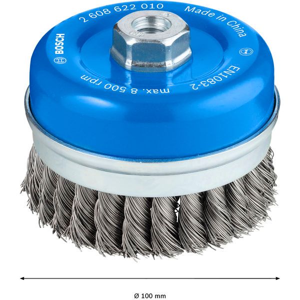 Cup Brush Knotted 100 mm Steel image 2