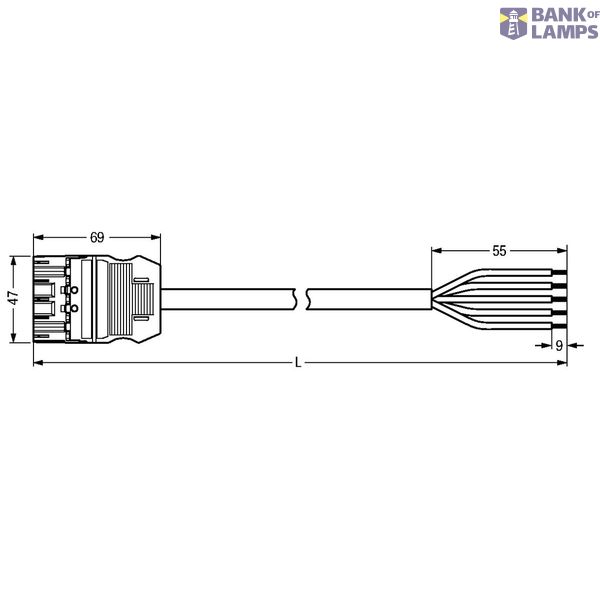 pre-assembled connecting cable Cca Plug/open-ended gray image 6
