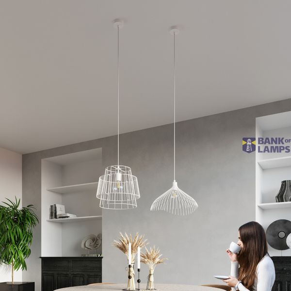 HANGING LAMP GATE WHITE E27 1X60W IP20 image 7