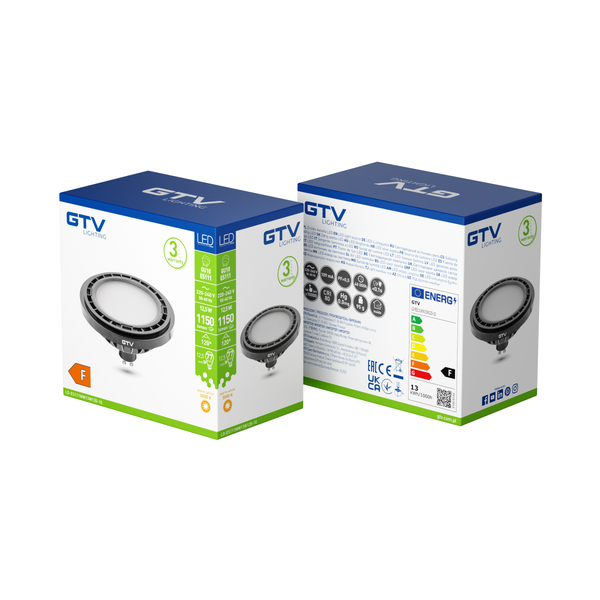 LED LIGHT SOURCE, A-G, ES111, 3000K, GU10, 12,5W, AC220-240V, 120°, 1100lm, 109mA, black image 2