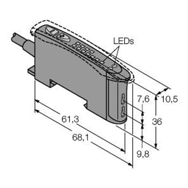 Photoelectric Sensor Photoelectric Sensor for Plastic Fibers   D10BFP image 1