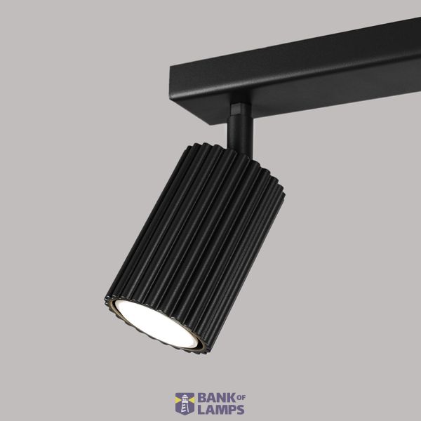 CEILING STRIP WITH TWO MOVABLE SPOTLIGHTS FOR HALLWAY, CARBON SERIES 2XGU10 image 4