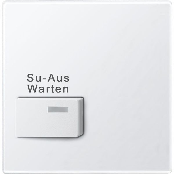 Central plate for duty room display unit, polar white glossy, system M image 1