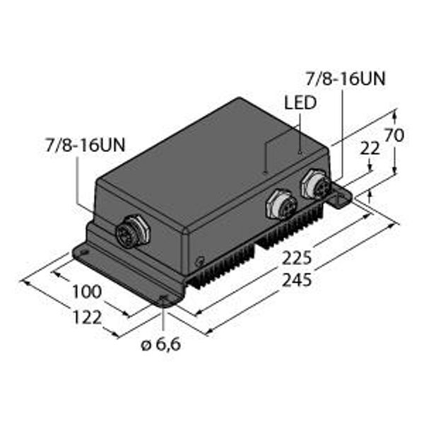 Compact power supply module in IP67 24 VDC output voltage -  2 x 3.8 A output current   PSU67-12-2480/M image 2