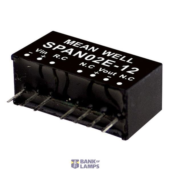 SPAN02C-15 DC/DC Converter 36-72V:+15V 134mA 2W, MEAN WELL image 1