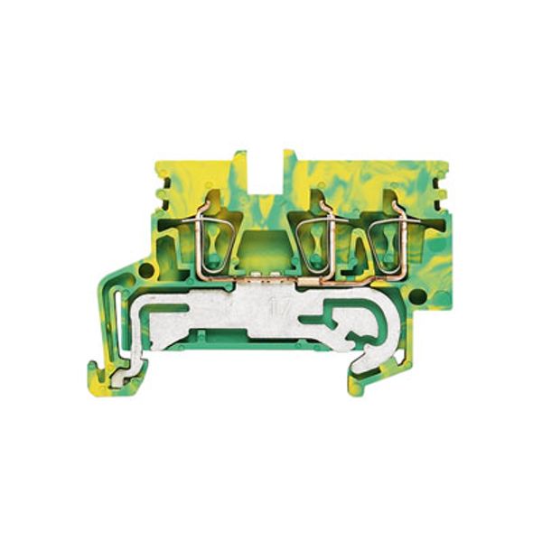 PE terminal, Tension-clamp connection, 2.5 mm², 300 A (2.5 mm²), Green/yellow image 1