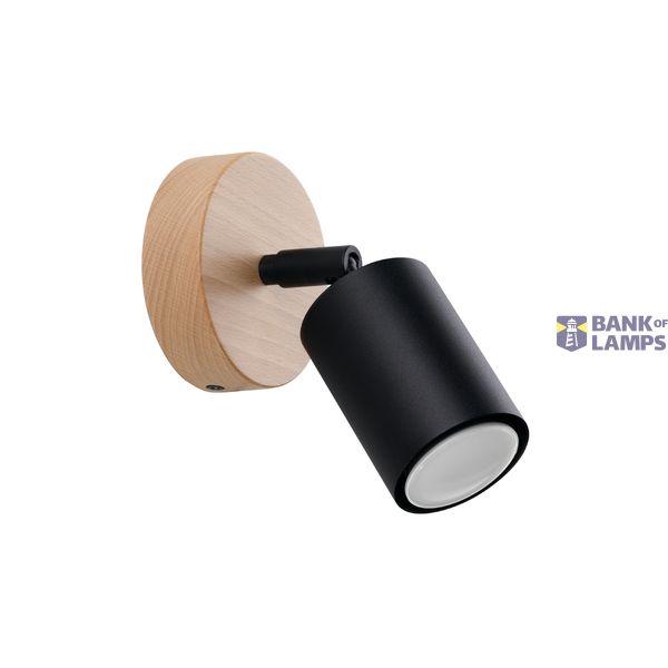 WALL LAMP VERDO BLACK GU10 1X10W IP20 image 2