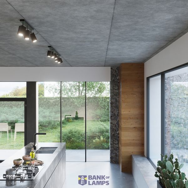 CEILING LAMP MERIDA 2 BLACK GU10 2X40W IP20 image 9