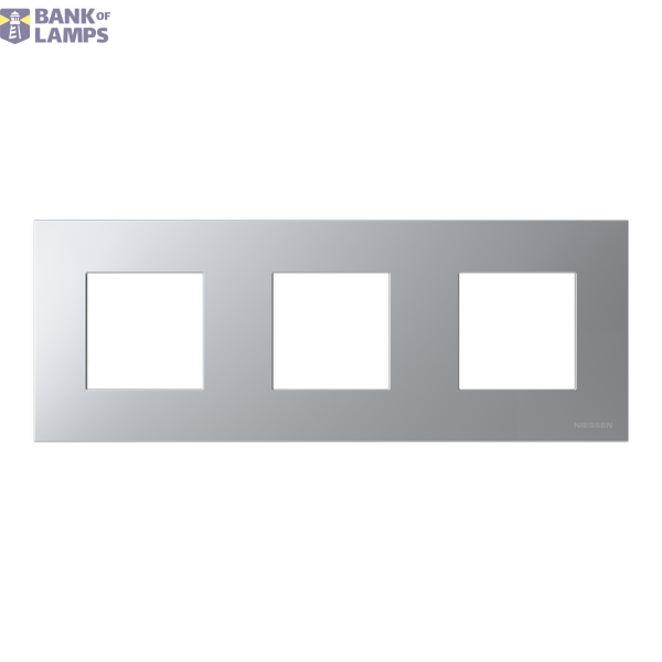 Frame 3-gang / 2+2+2-modules - IP44 - Silver image 1