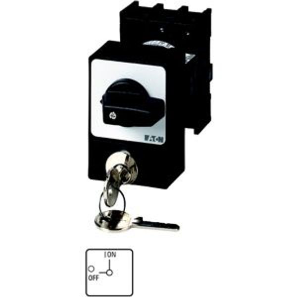P1-25/E/SVA(A) ON-OFF switches, P1, 25 A, flush mounting, 3 pole, with black thumb grip and front plate, Cylinder lock SVA image 4