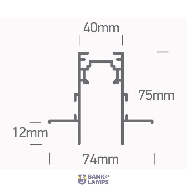 WHITE MAGNETIC TRIMLESS PROFILE 1m 48V MAXI image 2