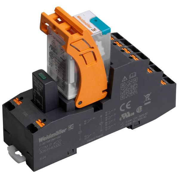 TERMSERIES-compact, Relay module, Number of contacts: 2,  x 1 CO Contact AgNi, Rated control voltage: 24 V DC ±20 %, Continuous current: 6 A, PUSH IN, Test button available: No image 21