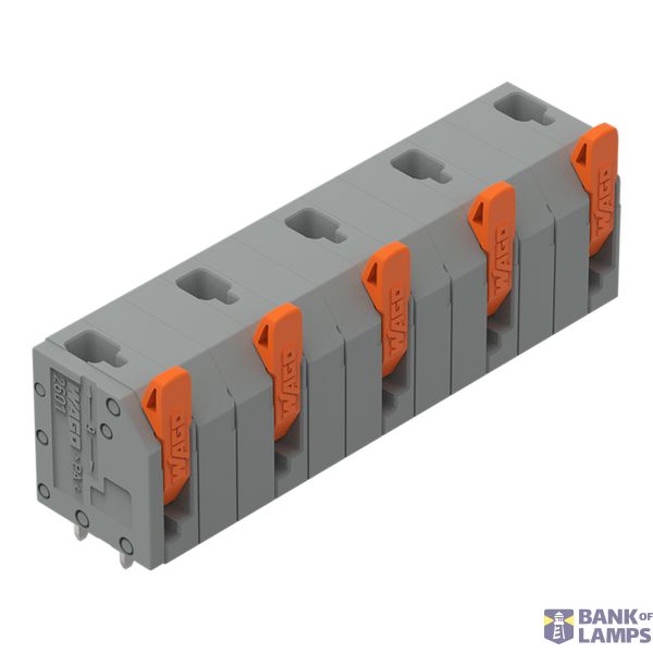 2601-3505 PCB terminal block; lever; 1.5 mm²; Pin spacing 11.5 mm; 5-pole; Push-in CAGE CLAMP®; 1,50 mm²; gray image 1