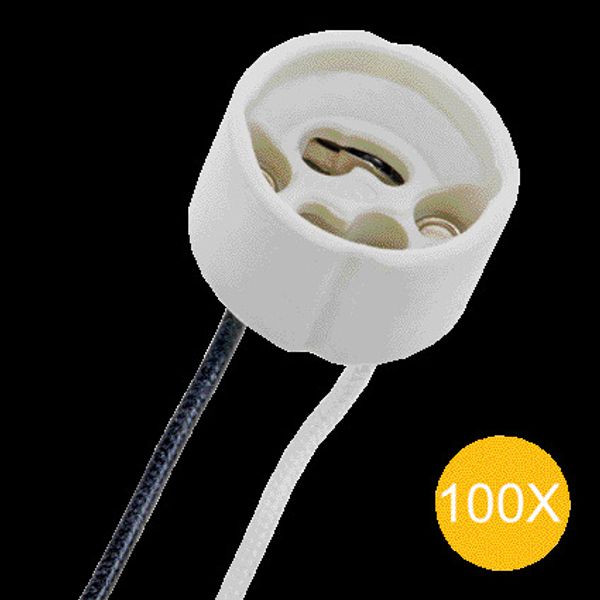 100-Pack Ceramic Lampholder GU10 250V 100W image 2