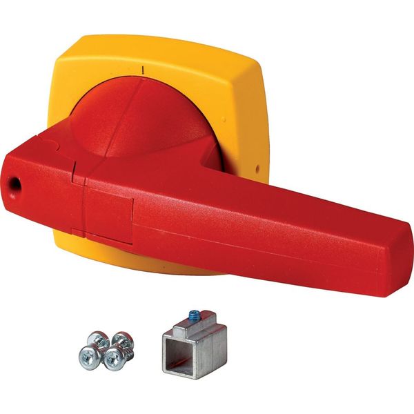 K2SCR Rotary handle, 6mm, for mounting shroud, red/yellow image 4