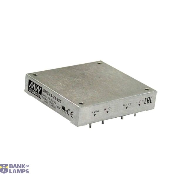 MHB75-12S24 DC/DC Converter 9-18V:24V 3.13A 75W, MEAN WELL image 1