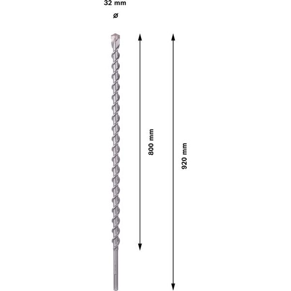 Hammer drill bit SDS-max-9 Natural Stone 32 x 800 x 920 mm image 3