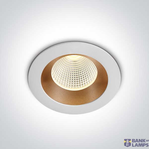 WHITE/BRASS LED 3W WW 350mA DARK LIGHT image 1