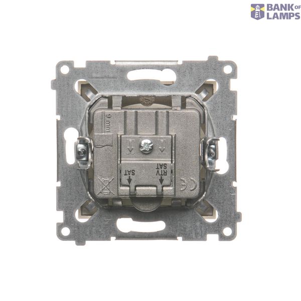 Double two way switch with LED indicator light, (module), 10AX, Screw, Bronze matt, metalic image 1