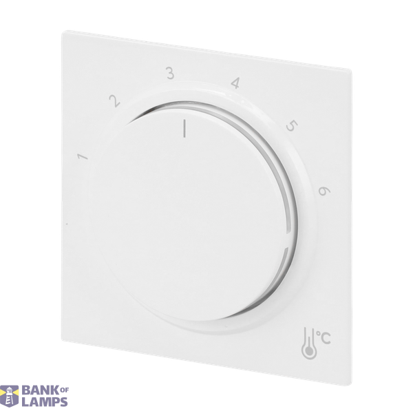 1794 R-44G Cover plate with legend Characters 1 ... 6 for Thermostat Turn button studio white - Busch-art linear image 3