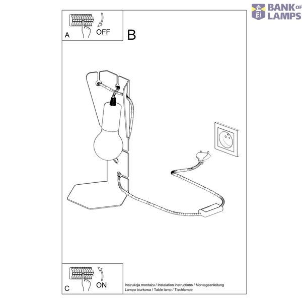 ARBY DESK LAMP BLACK E27 1X60W IP20 image 6