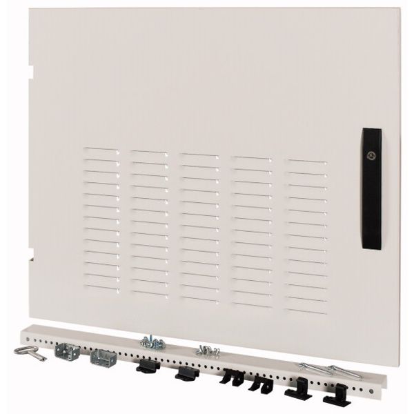 XSDMLV40608 Device area door, ventilated, IP42, left, HxW=600x800mm, grey image 1