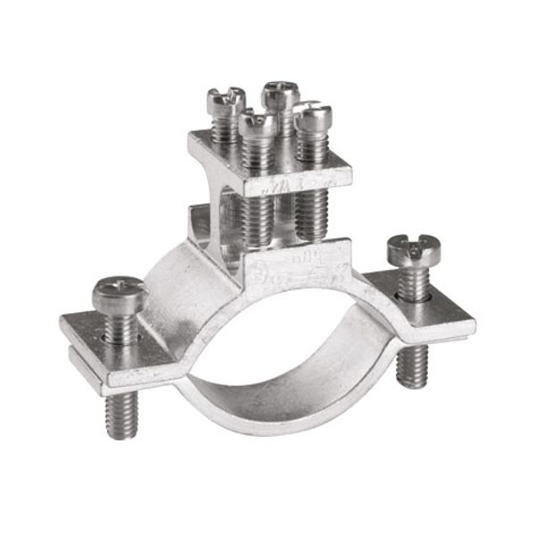 Grounding clamp 1 - 1¼'' (33.5-41.9mm) 2 x 4 - 50 mm² wie rope - wire ø 8 mm image 1