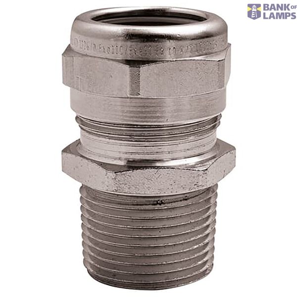 Cable Gland single sealing ATEX EXD Nickel Plated Brass M63 Metallic R image 1